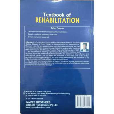 Textbook of Rehabilitation • S Sunder • Jaypee • 3rd edition
