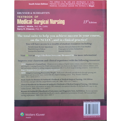 Textbook of Medical Surgical Nursing • Hinkle Cheever • Jaypee • 2 Volumes