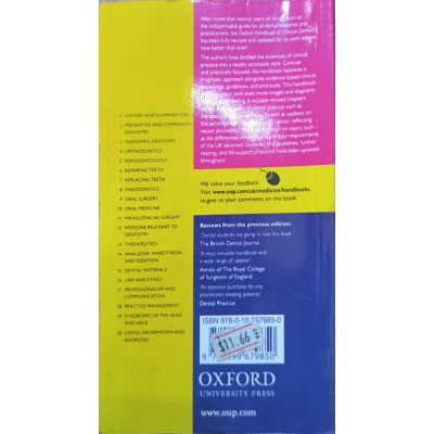 Oxford Handbook of Clinical Dentistry • Oxford University